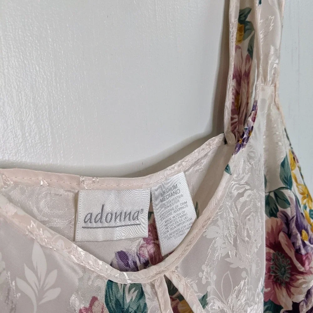 VTG Adonna Floral Slip Dress Lingerie Medium Flowr